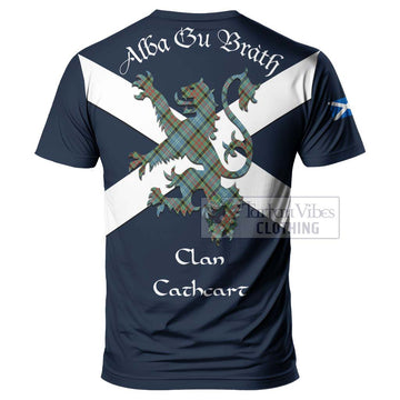 Cathcart Tartan Lion Rampant T-Shirt Proudly Display Your Heritage with Alba Gu Brath and Clan Name