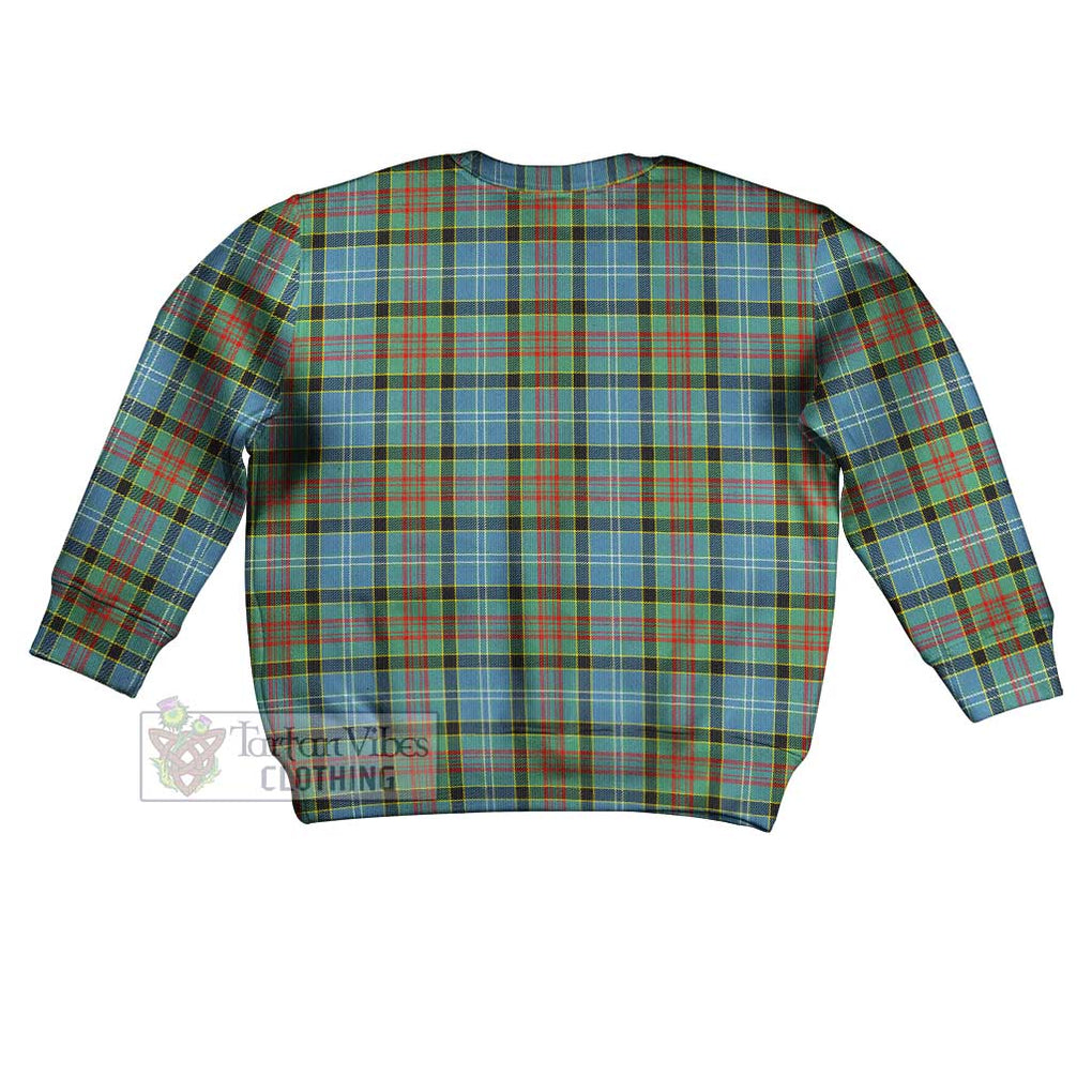 Tartan Vibes Clothing Cathcart Tartan Kid Ugly Sweater with Family Crest