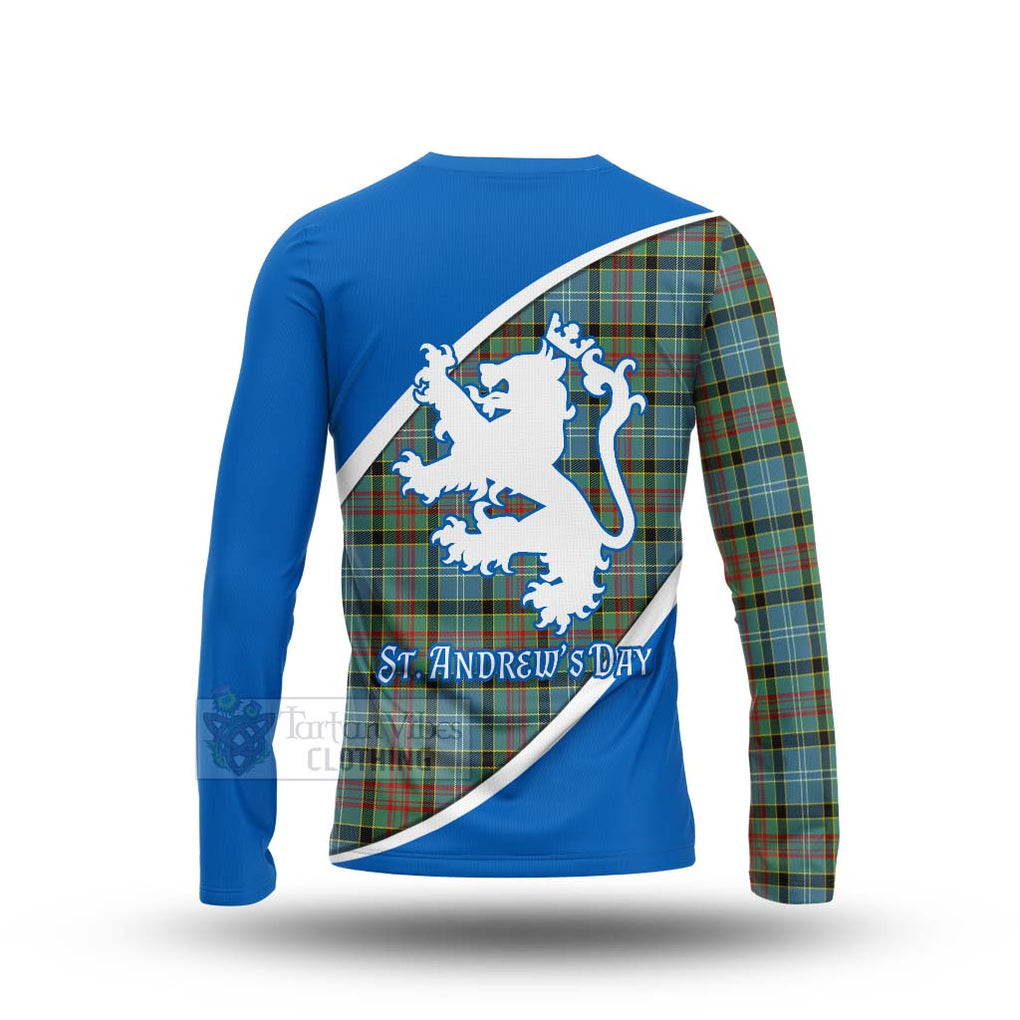 Tartan Vibes Clothing Cathcart Family Crest Tartan Long Sleeve T-Shirt Celebrate Saint Andrew's Day in Style