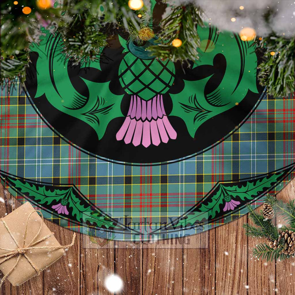 Tartan Vibes Clothing Cathcart Tartan Christmas Tree Skirt Scottish Thistle Style