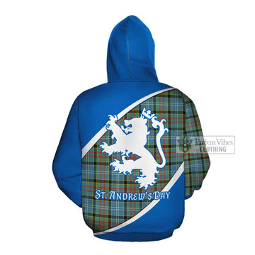 Cathcart Family Crest Tartan Cotton Hoodie Celebrate Saint Andrew's Day in Style