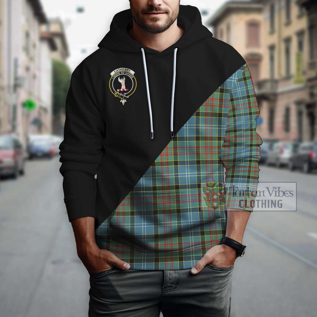 Cathcart Tartan Hoodie with Family Crest and Military Logo Style - Tartanvibesclothing Shop