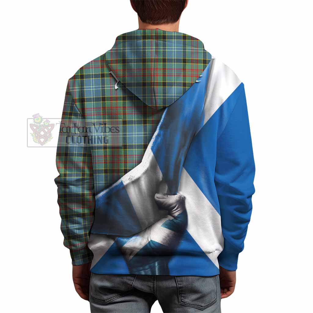 Tartan Vibes Clothing Cathcart Tartan Hoodie with Family Crest Scotland Patriotic Style