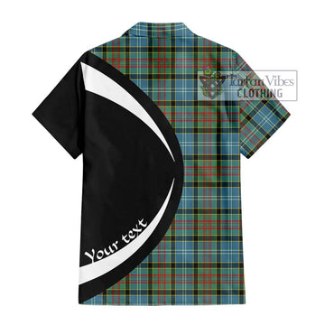 Cathcart Tartan Short Sleeve Button Up with Family Crest Circle Style