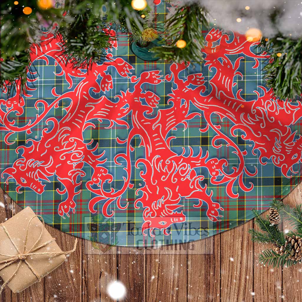 Tartan Vibes Clothing Cathcart Tartan Christmas Tree Skirt Lion Rampant Style