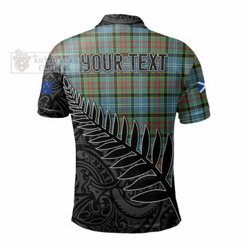 Cathcart Crest Tartan Polo Shirt with New Zealand Silver Fern Half Style