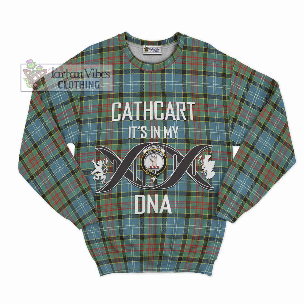 Cathcart Tartan Sweatshirt with Family Crest DNA In Me Style - Tartanvibesclothing Shop