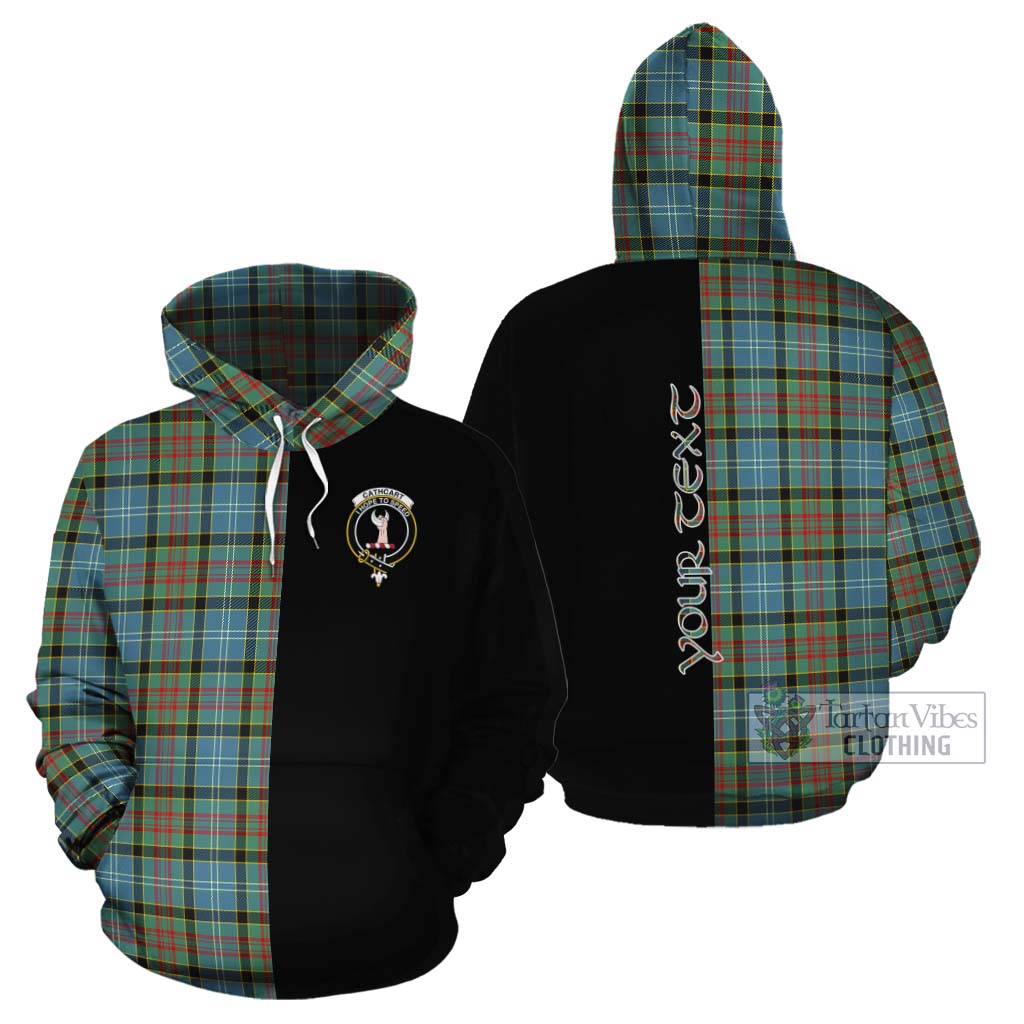 Tartan Vibes Clothing Cathcart Tartan Cotton Hoodie with Family Crest and Half Of Me Style