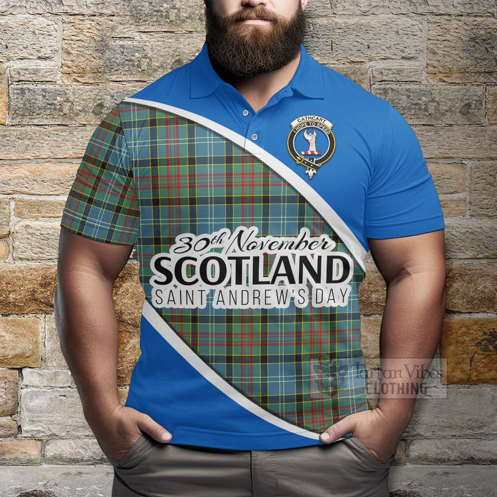 Tartan Vibes Clothing Cathcart Family Crest Tartan Polo Shirt Celebrate Saint Andrew's Day in Style