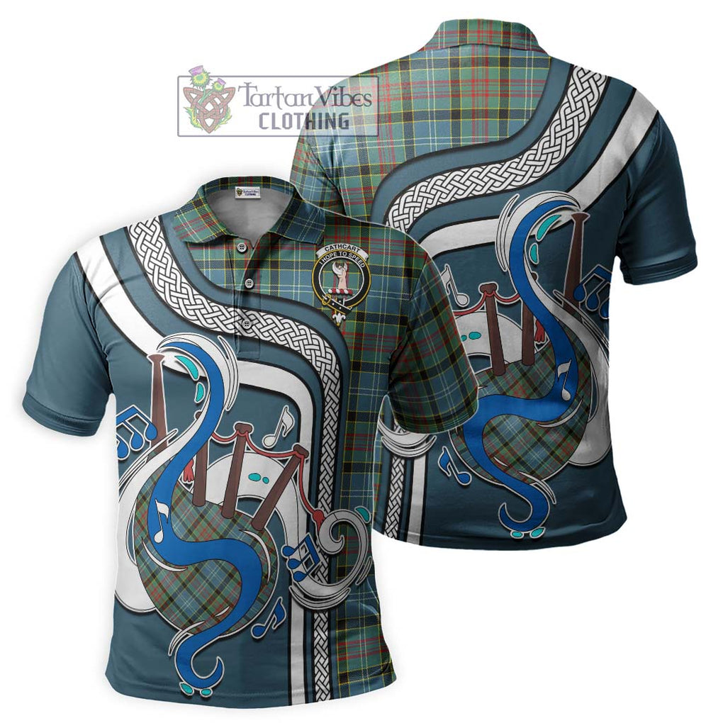 Tartan Vibes Clothing Cathcart Tartan Polo Shirt with Epic Bagpipe Style