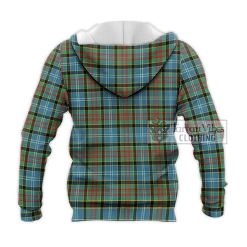 Cathcart Tartan Knitted Hoodie with Family Crest DNA In Me Style