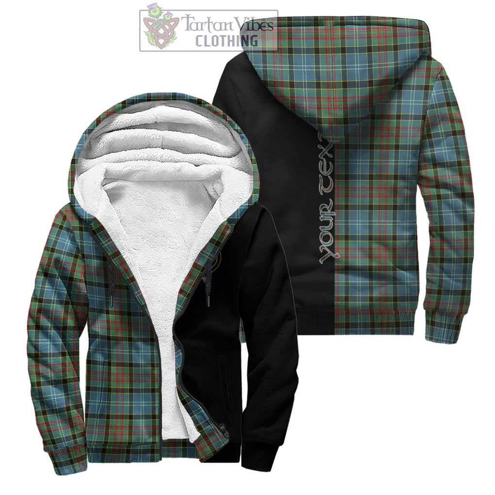 Cathcart Tartan Sherpa Hoodie with Family Crest and Half Of Me Style Unisex - Tartanvibesclothing Shop