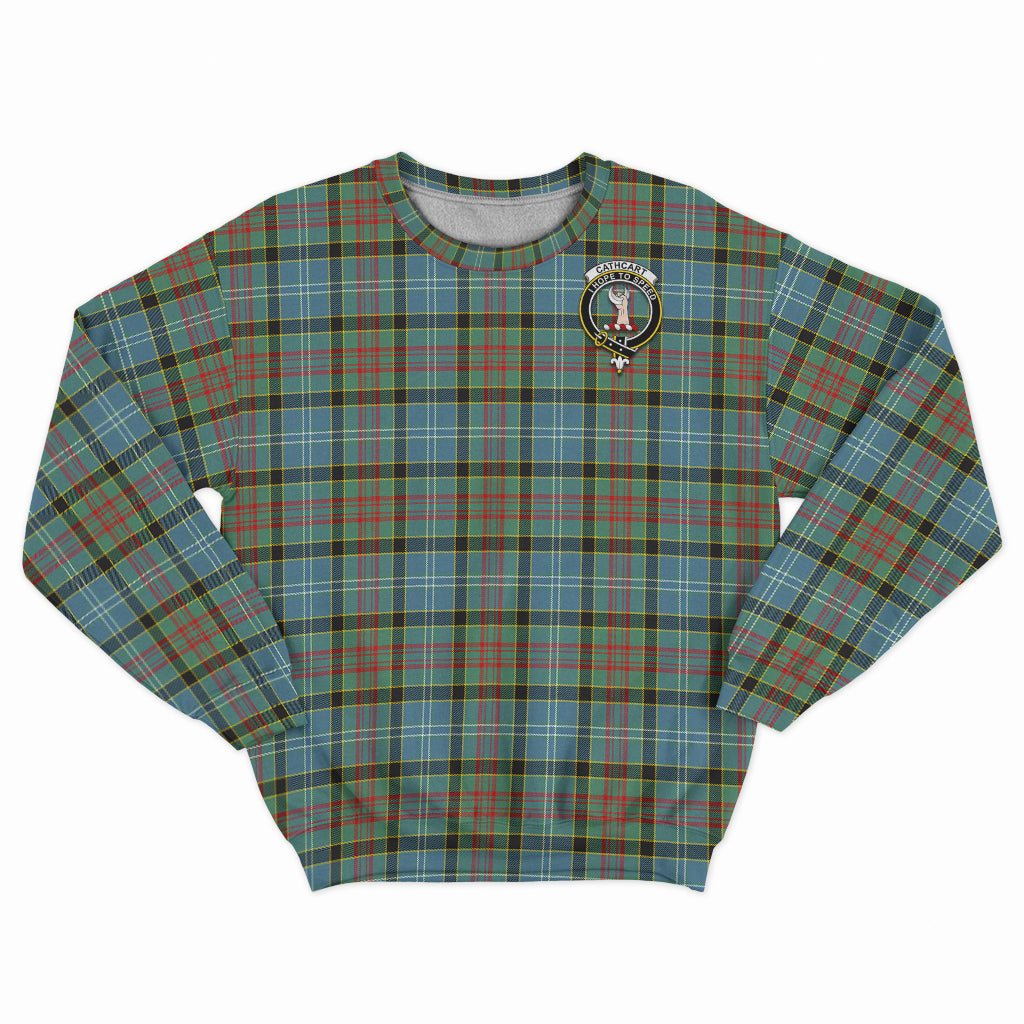 Cathcart Tartan Sweatshirt with Family Crest - Tartan Vibes Clothing