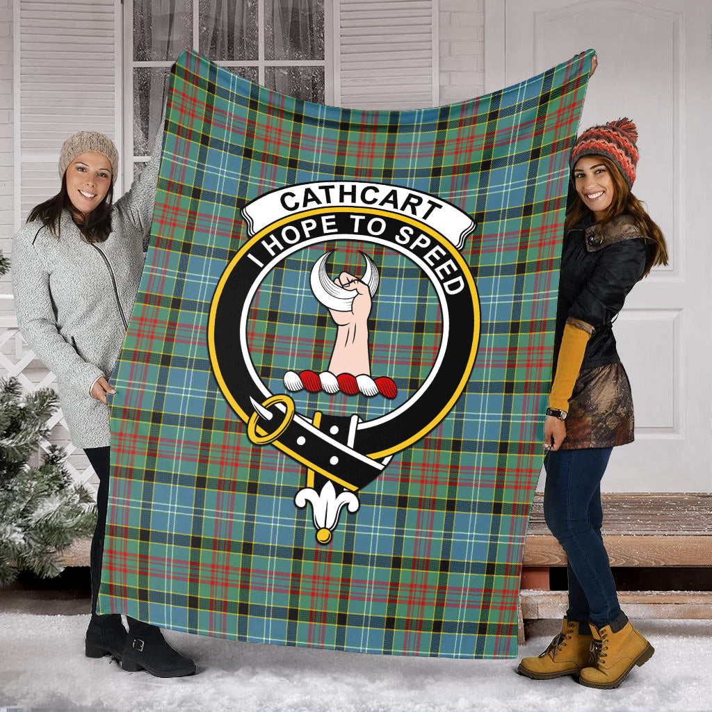 Cathcart Tartan Blanket with Family Crest