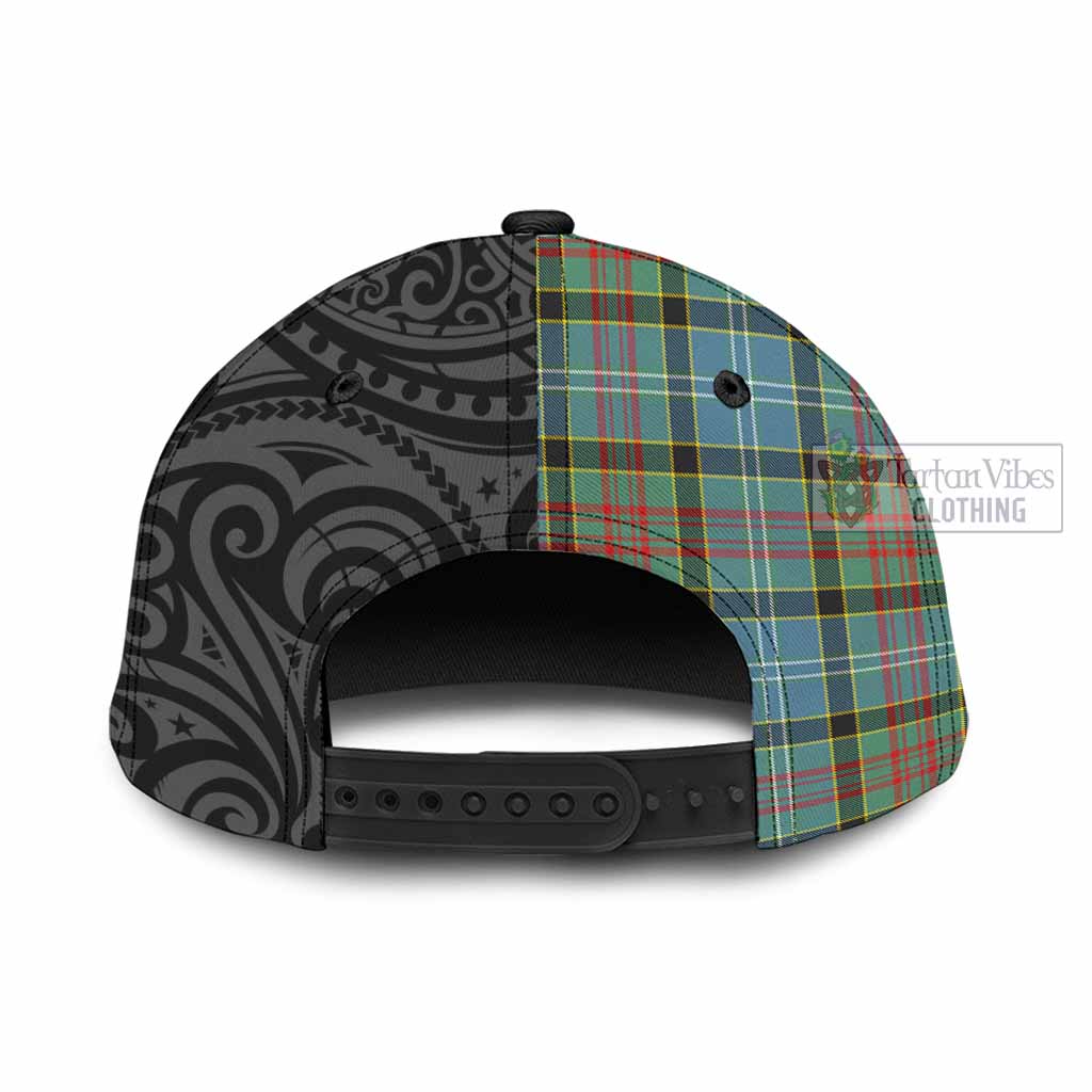 Tartan Vibes Clothing Cathcart Tartan Classic Cap with New Zealand Silver Fern Half Style