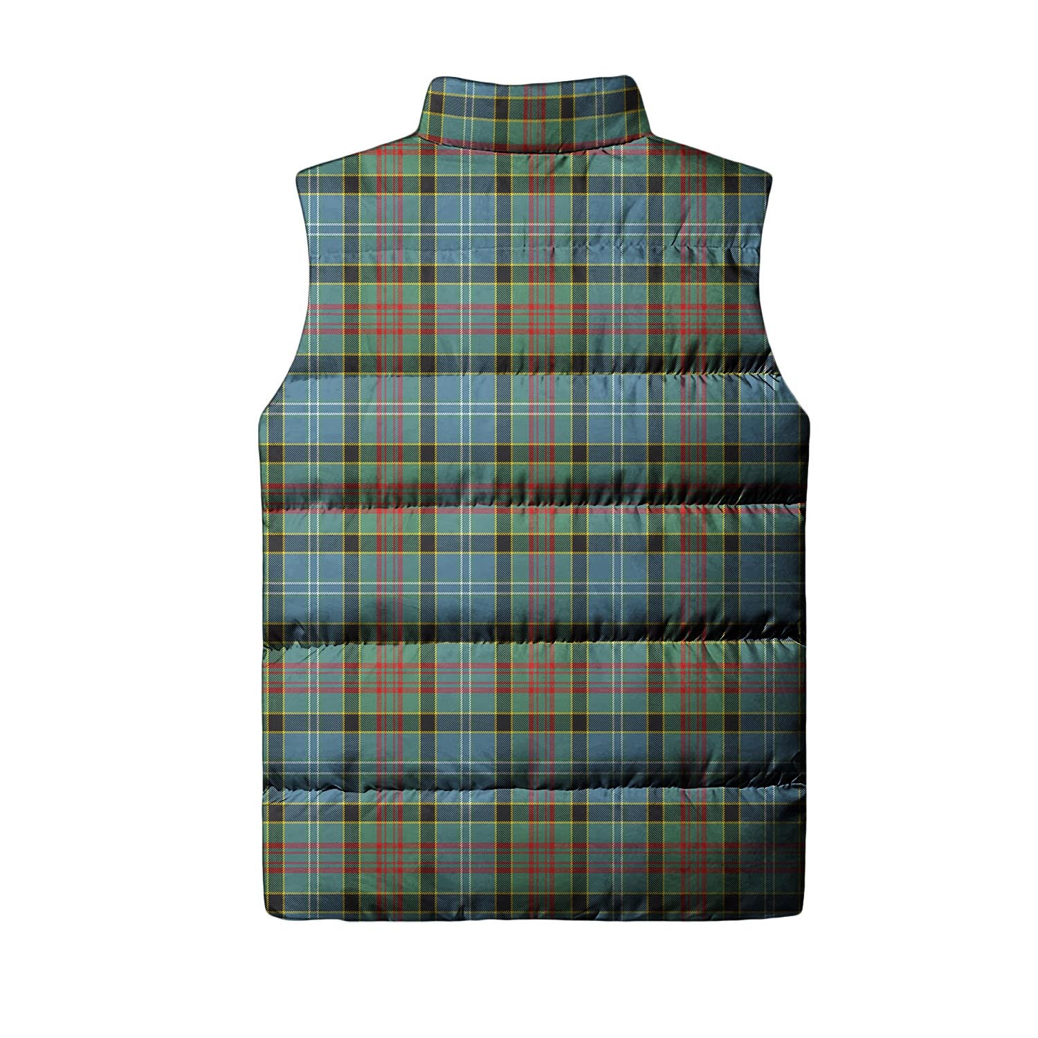 Cathcart Tartan Sleeveless Puffer Jacket with Family Crest - Tartanvibesclothing