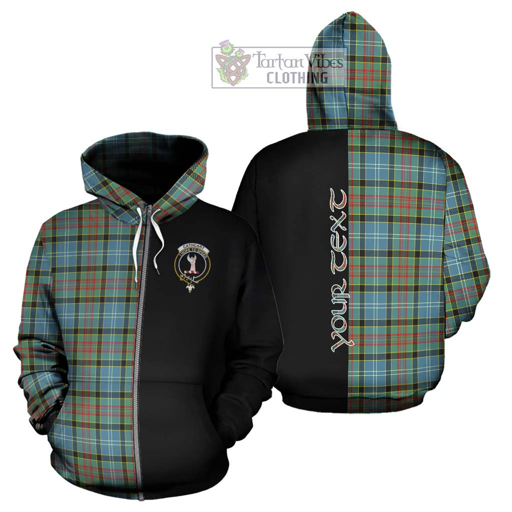 Cathcart Tartan Hoodie with Family Crest and Half Of Me Style - Tartanvibesclothing Shop