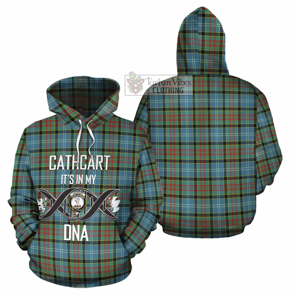 Tartan Vibes Clothing Cathcart Tartan Cotton Hoodie with Family Crest DNA In Me Style