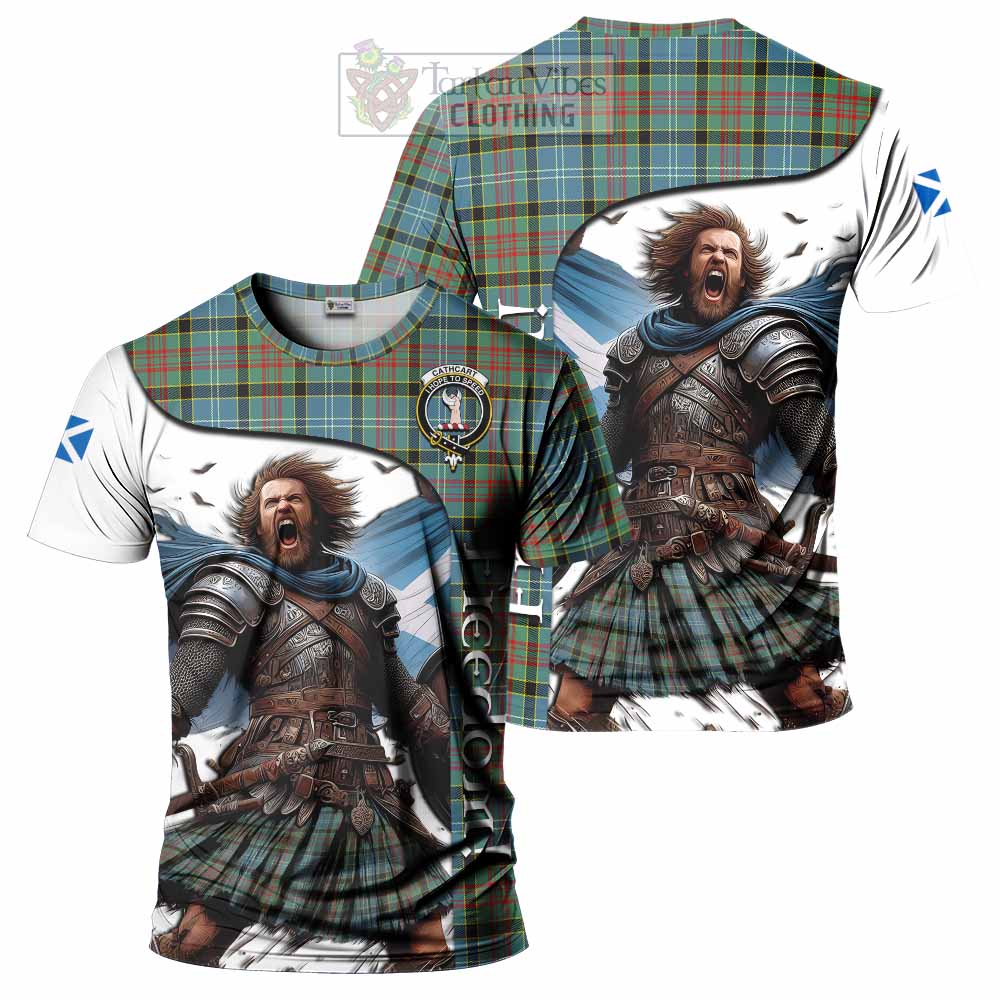 Cathcart Crest Tartan T-Shirt Inspired by the Freedom of Scottish Warrior