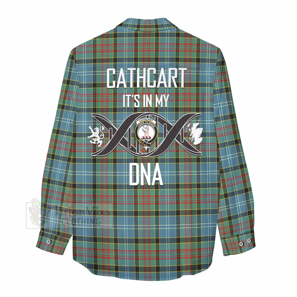 Tartan Vibes Clothing Cathcart Tartan Women's Casual Shirt with Family Crest DNA In Me Style