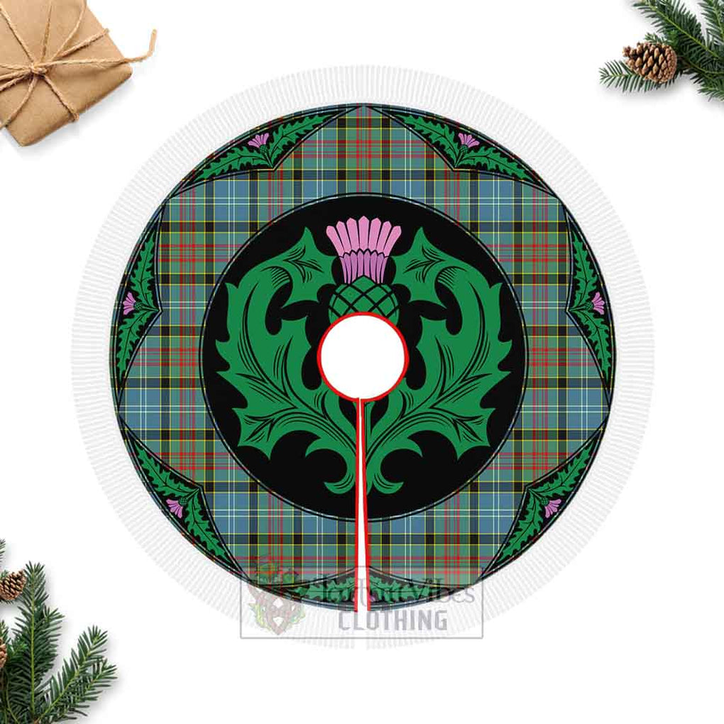 Tartan Vibes Clothing Cathcart Tartan Christmas Tree Skirt Scottish Thistle Style