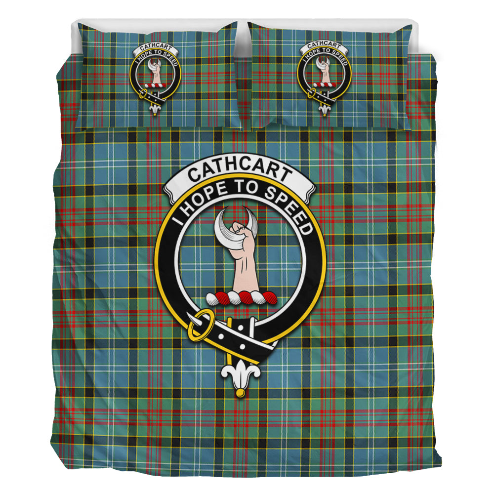 Cathcart Tartan Bedding Set with Family Crest - Tartan Vibes Clothing