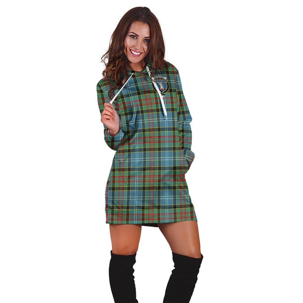 Cathcart Tartan Hoodie Dress with Family Crest - Tartan Vibes Clothing