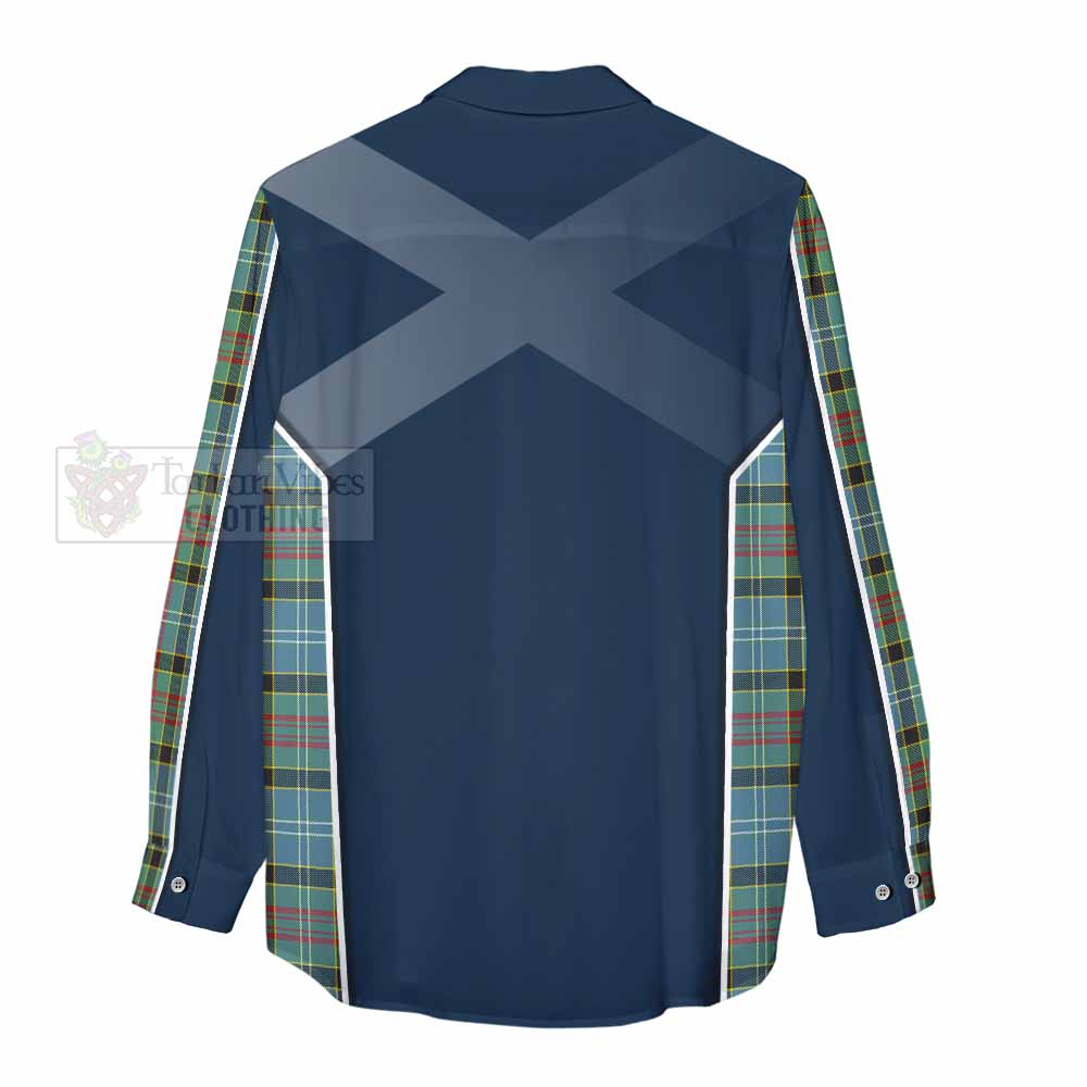 Tartan Vibes Clothing Cathcart Tartan Women's Casual Shirt with Family Crest and Lion Rampant Vibes Sport Style