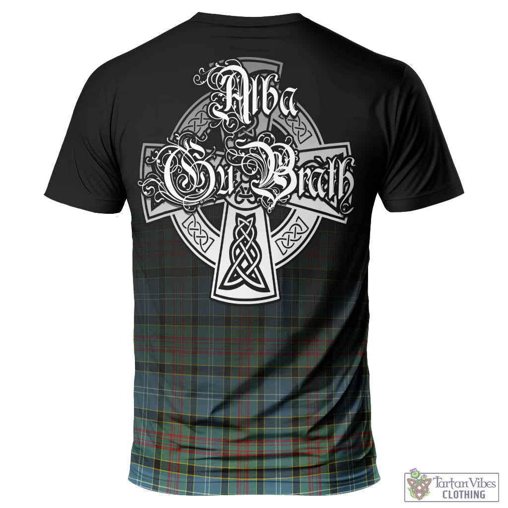 Tartan Vibes Clothing Cathcart Tartan T-Shirt Featuring Alba Gu Brath Family Crest Celtic Inspired