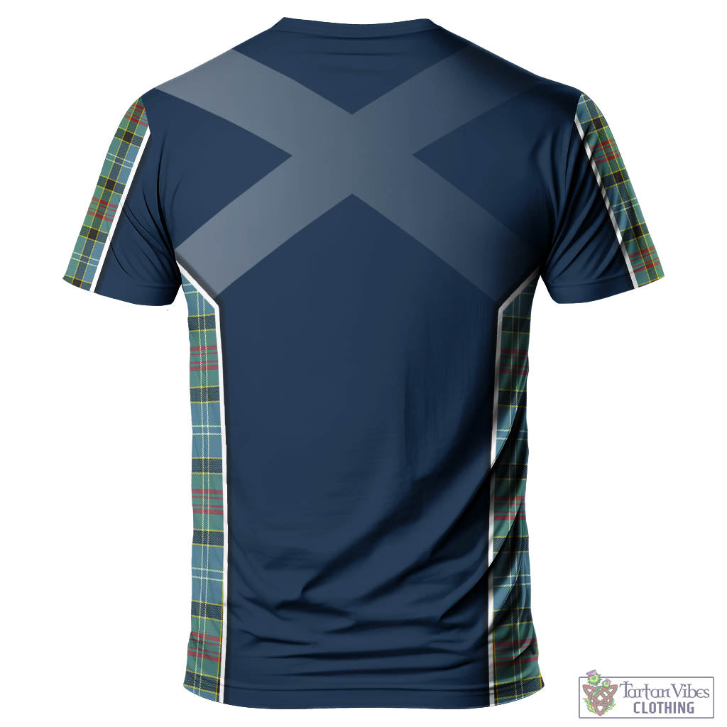 Tartan Vibes Clothing Cathcart Tartan T-Shirt with Family Crest and Scottish Thistle Vibes Sport Style