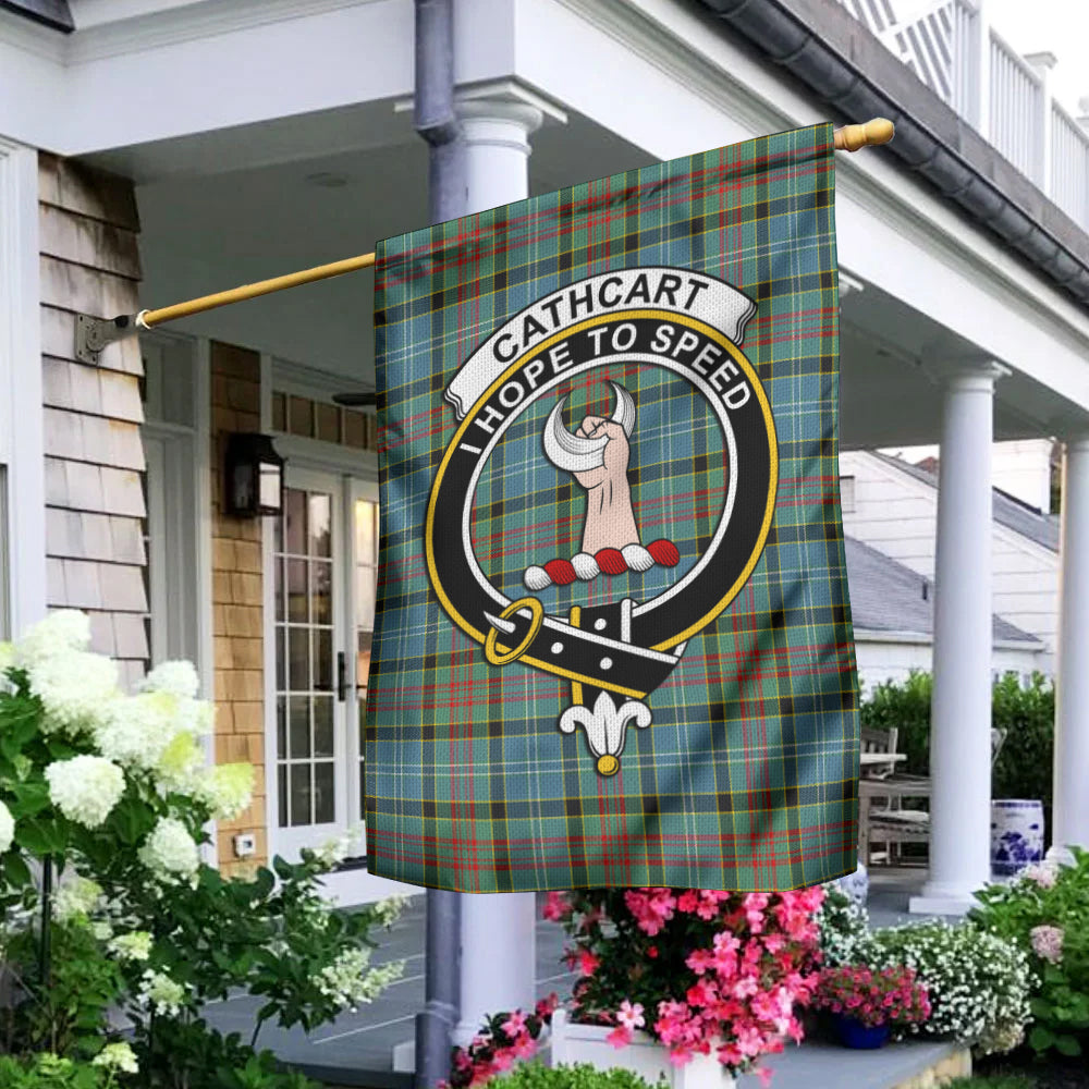 Cathcart Tartan Flag with Family Crest - Tartan Vibes Clothing