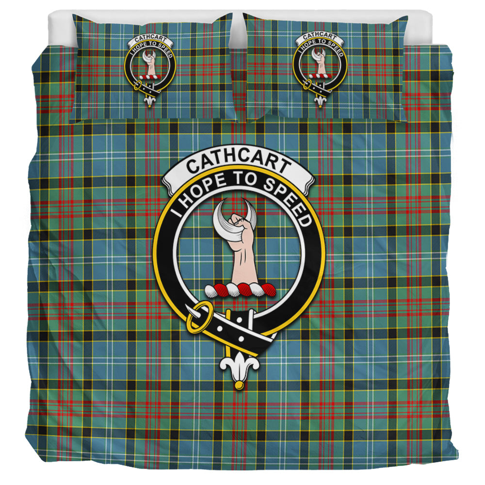 Cathcart Tartan Bedding Set with Family Crest UK Bedding Set UK Super King 104*94 inch - Tartan Vibes Clothing