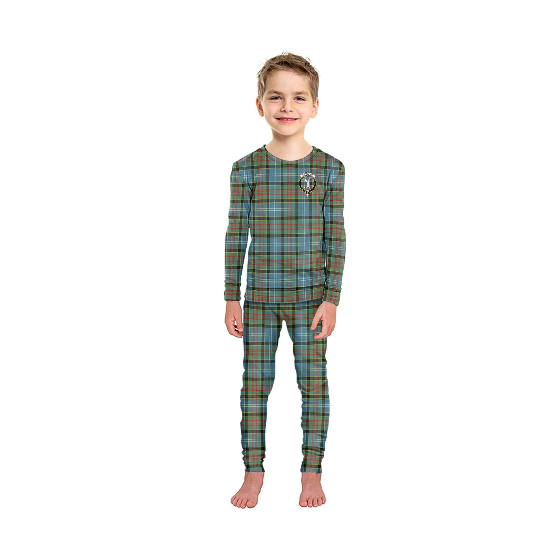 Cathcart Tartan Pajamas Family Set with Family Crest - Tartan Vibes Clothing