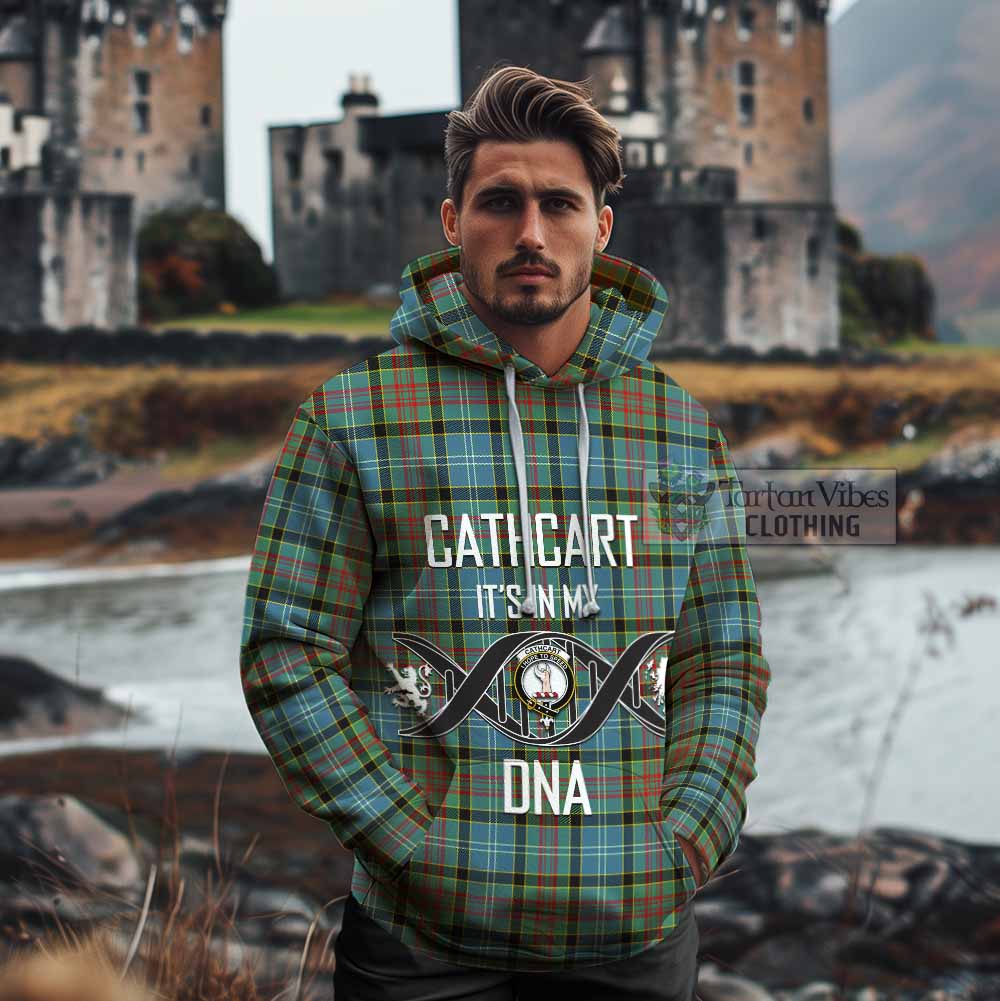 Tartan Vibes Clothing Cathcart Tartan Cotton Hoodie with Family Crest DNA In Me Style