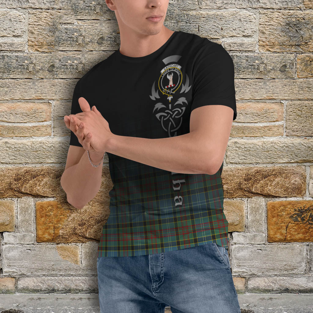 Tartan Vibes Clothing Cathcart Tartan T-Shirt Featuring Alba Gu Brath Family Crest Celtic Inspired