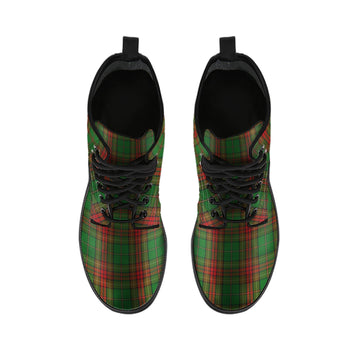 Cavan County Ireland Tartan Leather Boots - Tartan Vibes Clothing