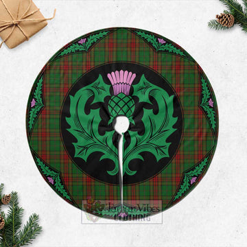 Cavan County Ireland Tartan Christmas Tree Skirt Scottish Thistle Style