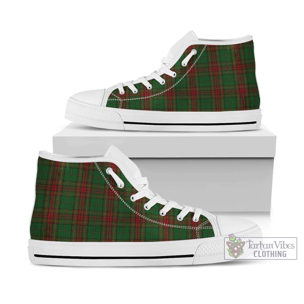 Cavan County Ireland Tartan High Top Shoes Kid High Top - White Sole - Tartan Vibes Clothing