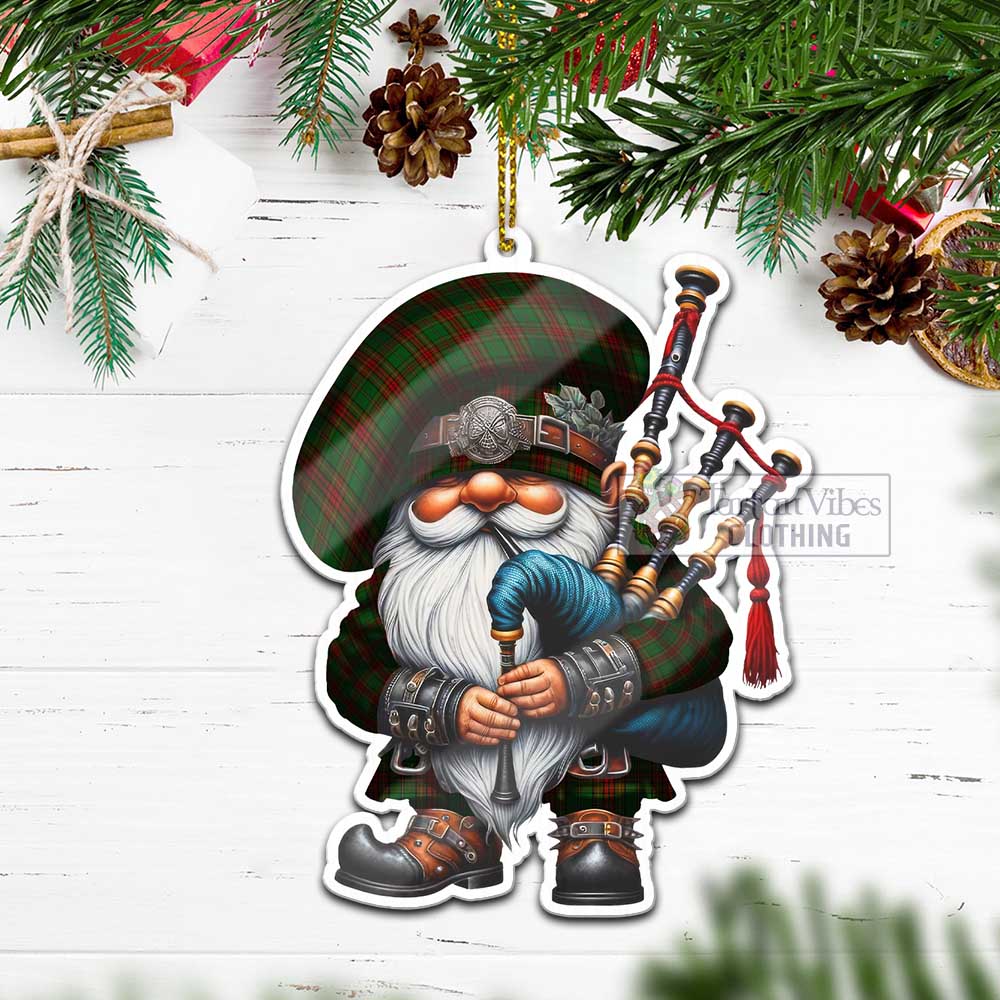 Tartan Vibes Clothing Cavan County Ireland Tartan Badpiper Gnome Christmas Ornament