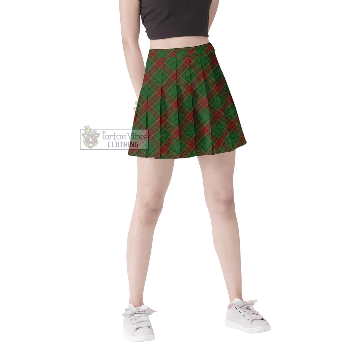 Cavan County Ireland Tartan Women's Plated Mini Skirt Cross Style Female - Tartan Vibes Clothing