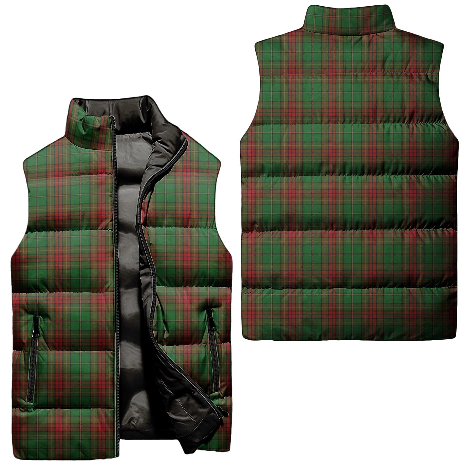 Cavan County Ireland Tartan Sleeveless Puffer Jacket Unisex - Tartanvibesclothing