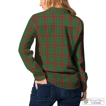 Cavan County Ireland Tartan Women's Casual Shirt