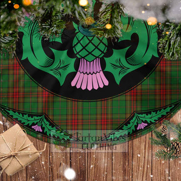 Cavan County Ireland Tartan Christmas Tree Skirt Scottish Thistle Style