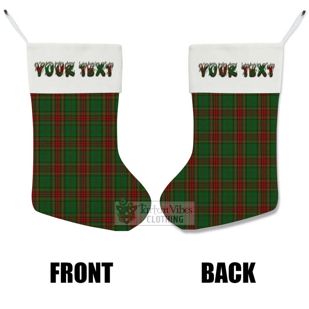 Tartan Vibes Clothing Cavan County Ireland Tartan Christmas Stocking with Personalized Text