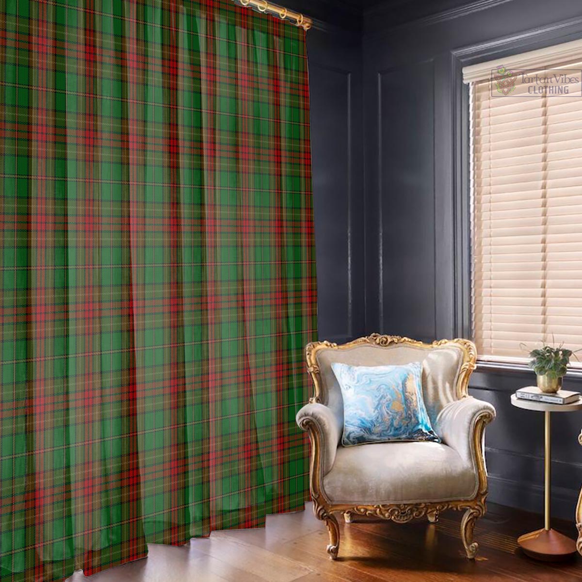 Cavan County Ireland Tartan Window Curtain