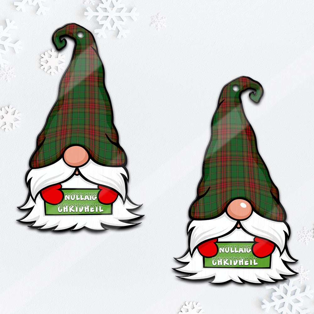 Cavan County Ireland Gnome Christmas Ornament with His Tartan Christmas Hat Mica Ornament - Tartanvibesclothing