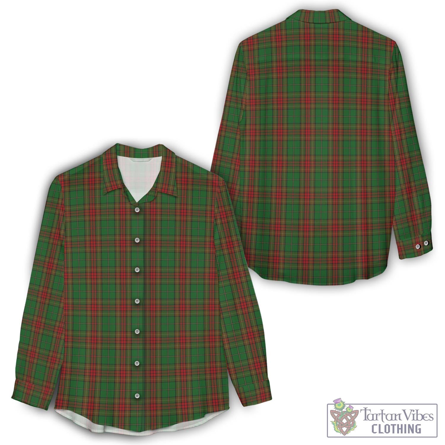 Cavan County Ireland Tartan Womens Casual Shirt