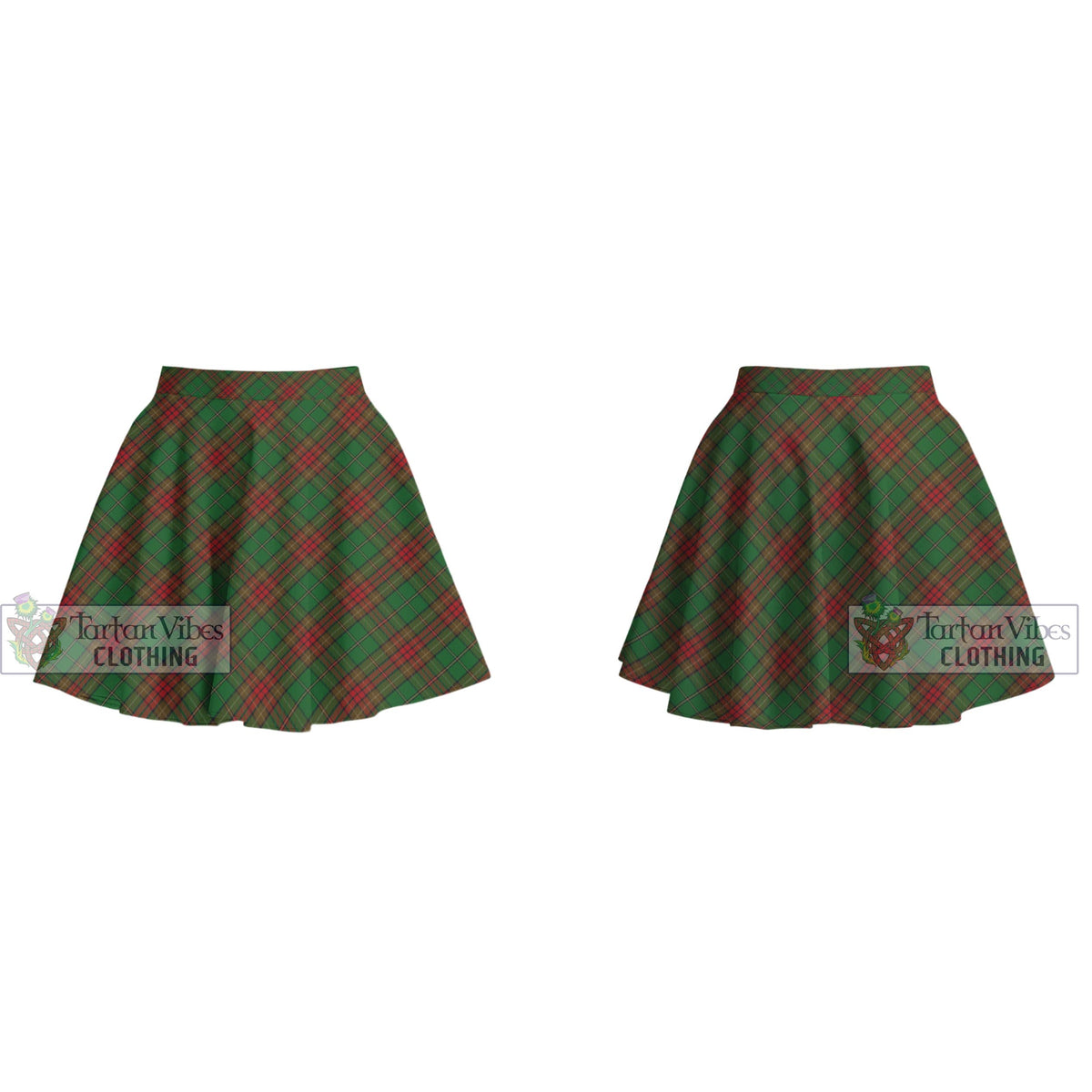 Cavan County Ireland Tartan Women's Plated Mini Skirt Cross Style - Tartan Vibes Clothing