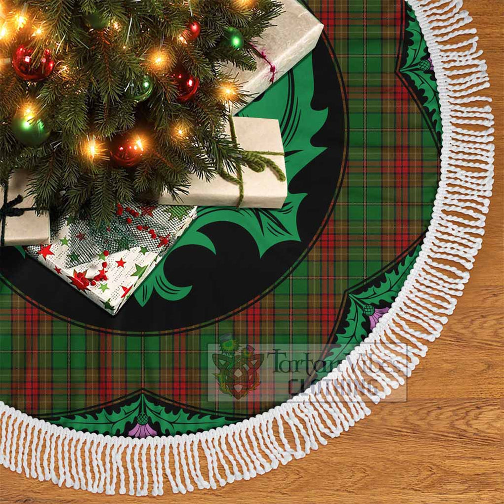 Tartan Vibes Clothing Cavan County Ireland Tartan Christmas Tree Skirt Scottish Thistle Style