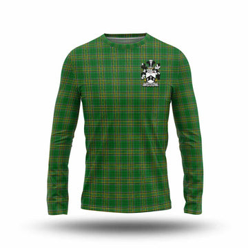 Cawley Irish Clan Tartan Long Sleeve T-Shirt with Coat of Arms